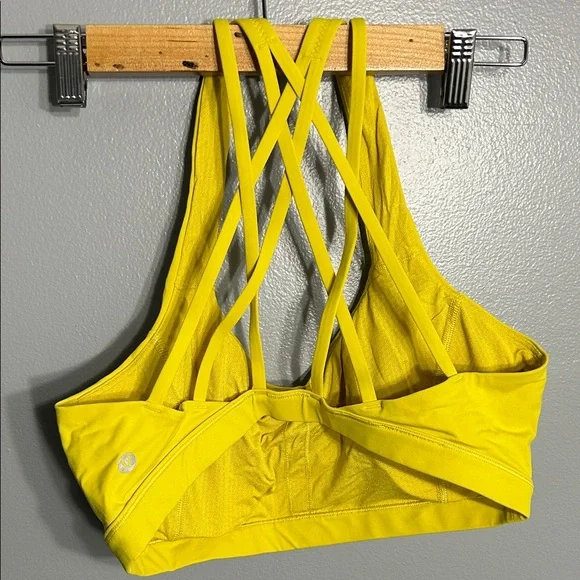 Peloton Lululemon Vibrant Yellow Sports Bra - Picture 3 of 5